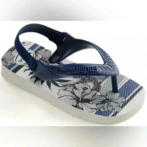Havaianas Flip-Flops | Baby Chic II – White/Navy | Size 4C (17/18) - Picture 2 of 6